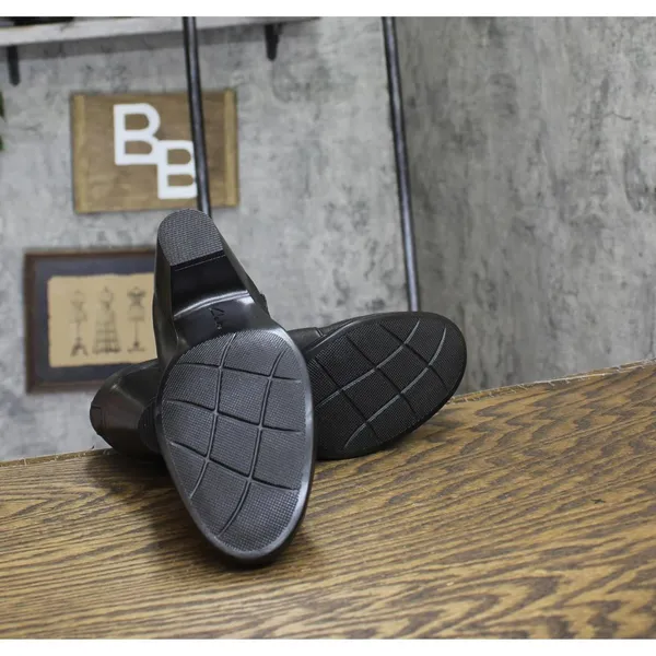 Clarks Womens Strap Block Heel Sandals Black Leather 9N - Image 5