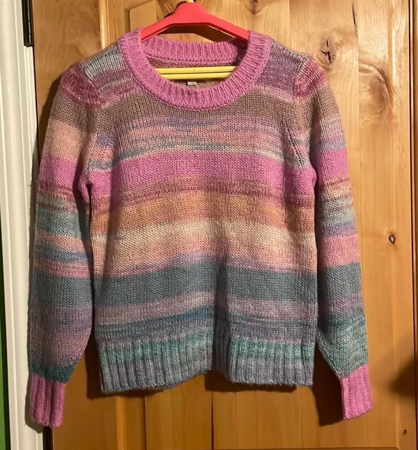 Loft Rainbow Spacedye Knit Sweater $79.50 NWT XS - Image 2