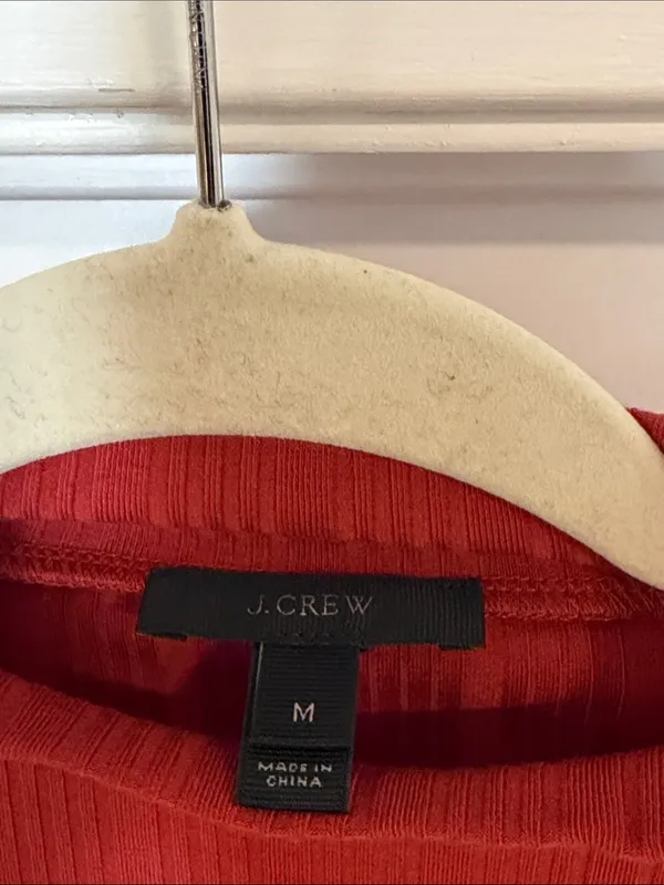 J. Crew Ribbed Long-Sleeve Mock Neck Sweater - Red - Image 5