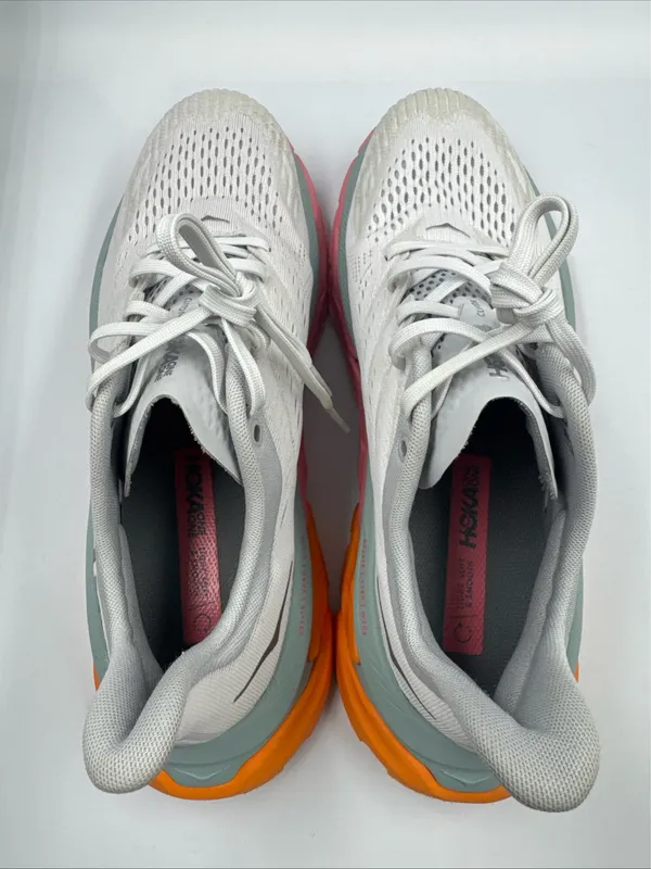 Hoka One One Women’s Clifton Edge Running Shoes Us10 Gray Pink Orange 1110511 - Image 12