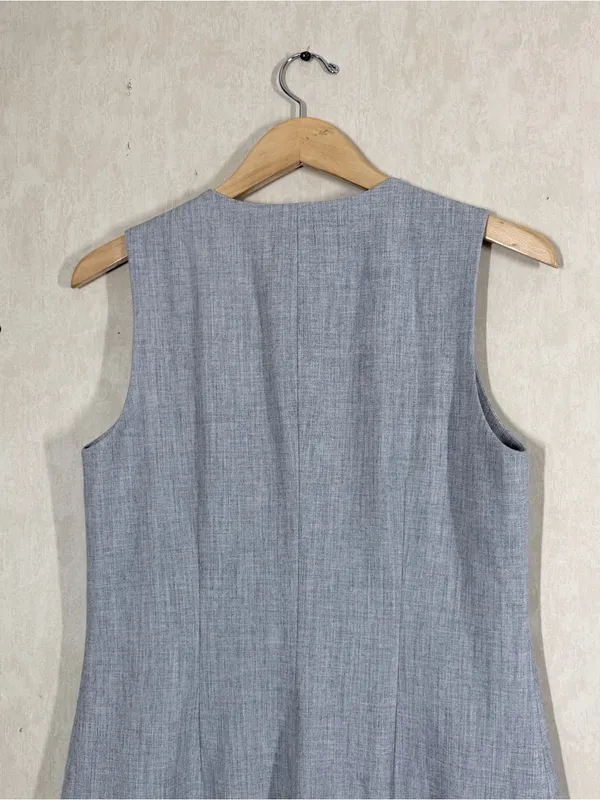 NWT Abercrombie & Fitch Women’s Mara High-Neck Vest Mini Dress Heather Grey S - Image 6