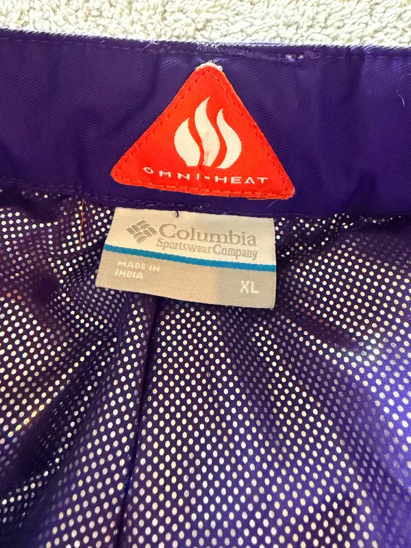 Columbia Bugaboo Omni-Heat Insulated Snow Ski Pants Purple Women’s XL - Image 4