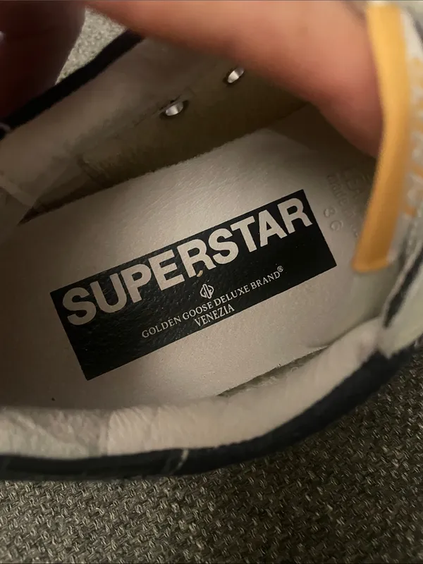 Golden Goose Superstar RARE Sneaker Leather Denim hot pink star size 36 5.5 US - Image 6
