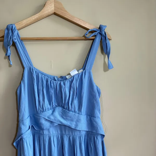 Altar'd state blue tiered maxi dress sleeveless‎ women's size M cinched waist - Image 2