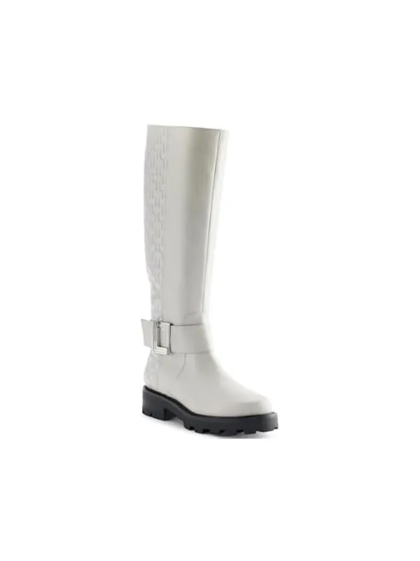 KARL LAGERFELD Meara II Knee High Tall Riding Boot Soft White Size: 9.5 B NIB - Image 8