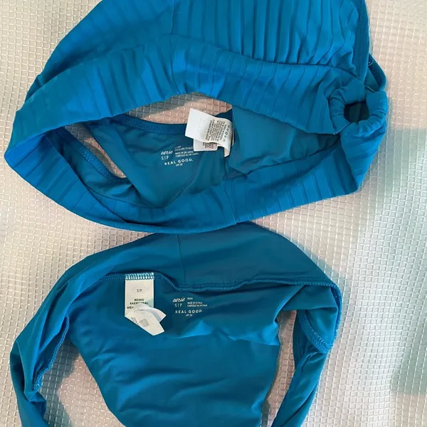 Aerie Wide Rib Longline‎ Plunge Ring Bikini - Image 5