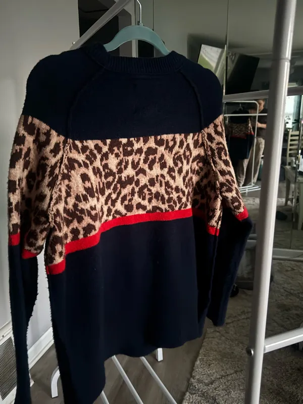 Aerie Cheetah Sweater Oversized - Image 4