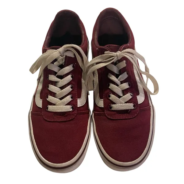 Vans Ward Burgundy Skate Low Top Sneakers Women’s Size 6.5 Lace Up - Image 2