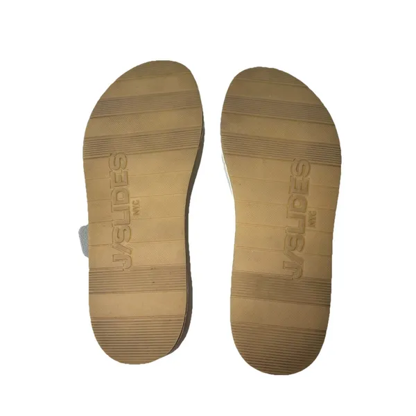 J/Slides Snakeskin Black White Bowie Suede Two Strap Slide Sandal Shoes Sz US 9M - Image 3