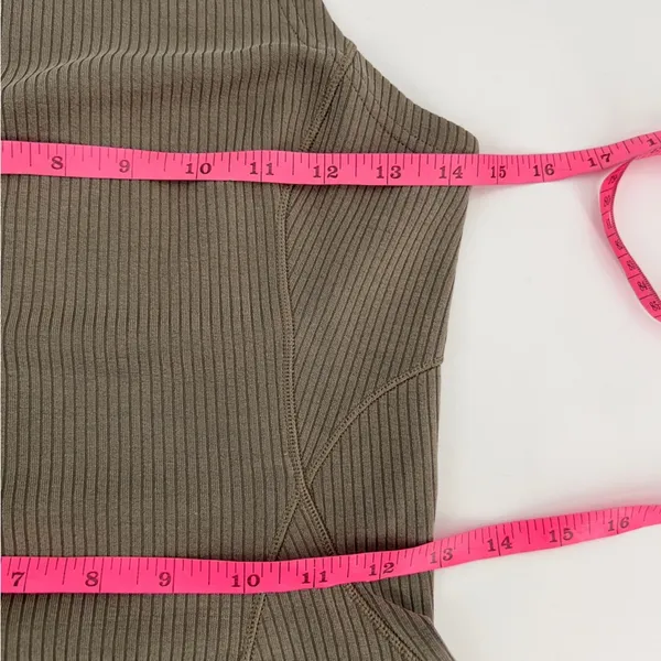 Lululemon Ribbed Softstreme Slim-Fit Tank Dress nomad sz 4‎ - Image 5