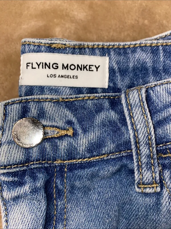 Vervet Flying Monkey High Rise Flare Light Wash Flare Jeans - Image 3