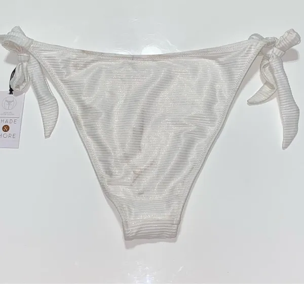 Shade & Shore NWT White Tie-Side Bikini Bottom - Image 4
