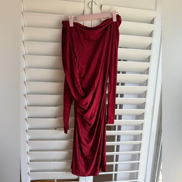 Plein Sud y2k Red Draped Dress - Image 5