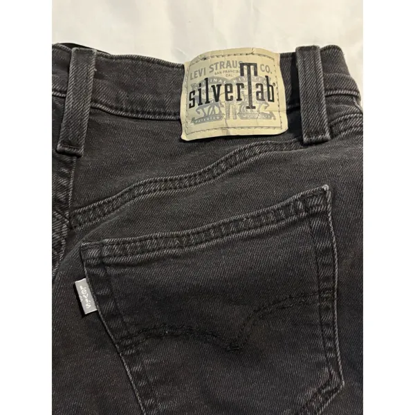 Levi's SilverTab Mom Jeans Black High Rise Tapered Women's W26 L27 26x27 - Image 3