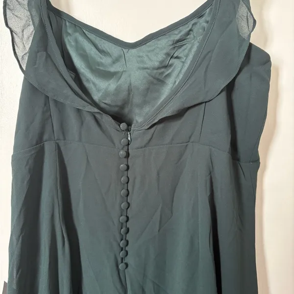 Lulus Dreamy Admiration Emerald Green Ruffled Maxi Dress Size XL Bridesmaid Prom - Image 12
