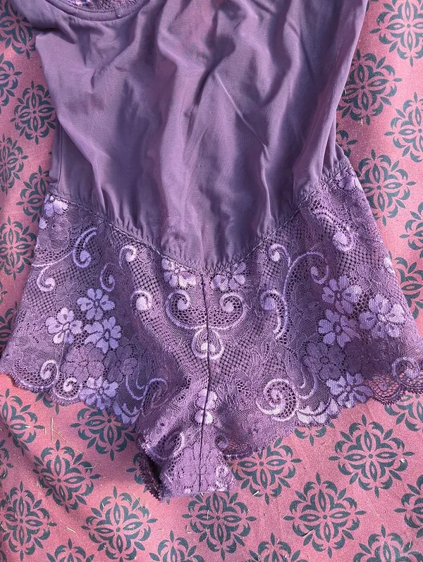 Victoria's Secret Angels 36C Purple Mesh Underwire Bodysuit - Image 3