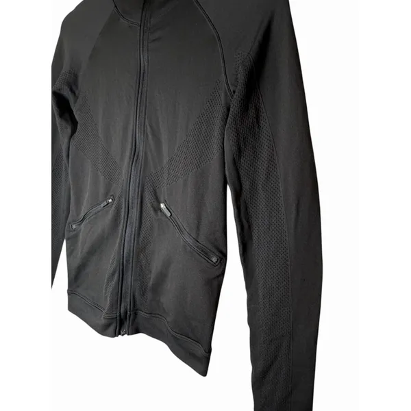 Lululemon Seamless Ventilate Jacket Black Hooded Full Zip Running Gym Womens 6 - Image 7