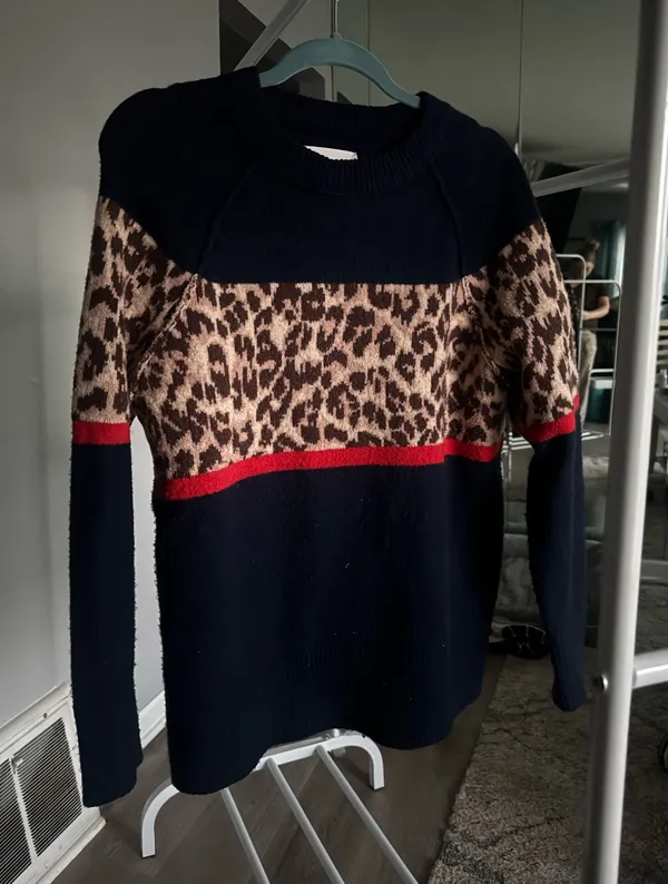 Aerie Cheetah Sweater Oversized - Image 2