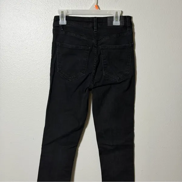 Zara Women Denim‎ High Waisted Black Skinny Jegging Jeans size 4 - Image 6