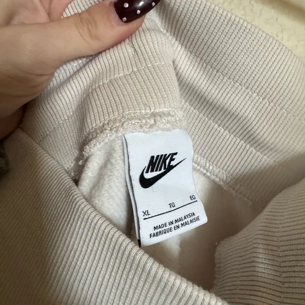 Nike Phoenix Fleece High Waisted‎ Wide-Leg Pants Sz XL Light Orewood Brown/ Sail - Image 6