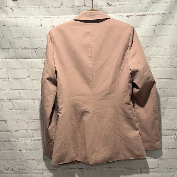 Women's Chic Pink Elegant Oversized Button Up Blazer‎ Size Small - Image 2