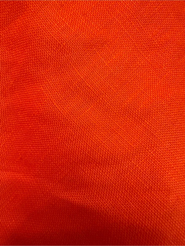 Reformation Midi Cassette 100% Linen Open Back Dress – Flame Orange Size 10 - Image 6