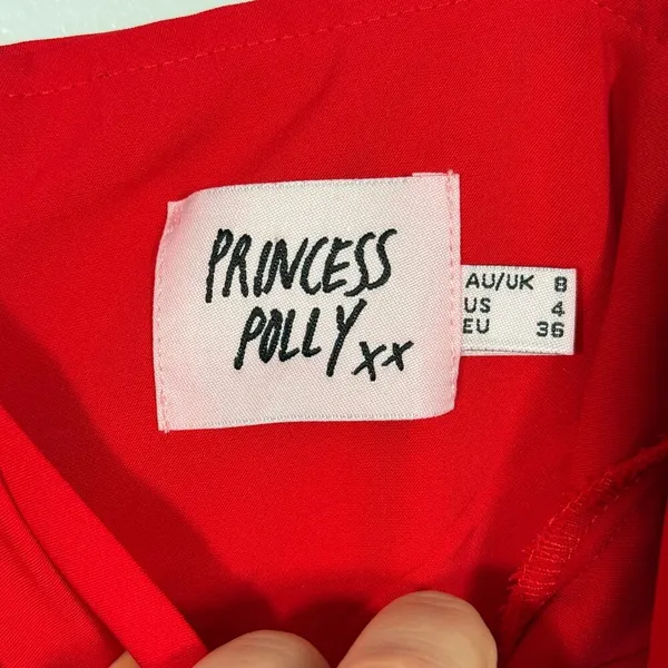 Princess Polly Lillie Corset Mini Dress Long Puff Sleeve Bodycon Red Formal HOCO - Image 6