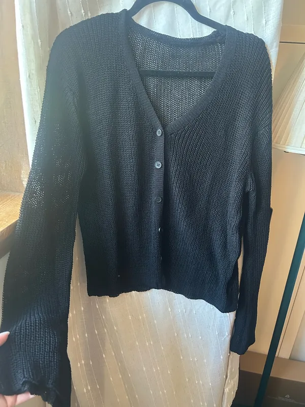Light Cardigan Black Size L - Image 4