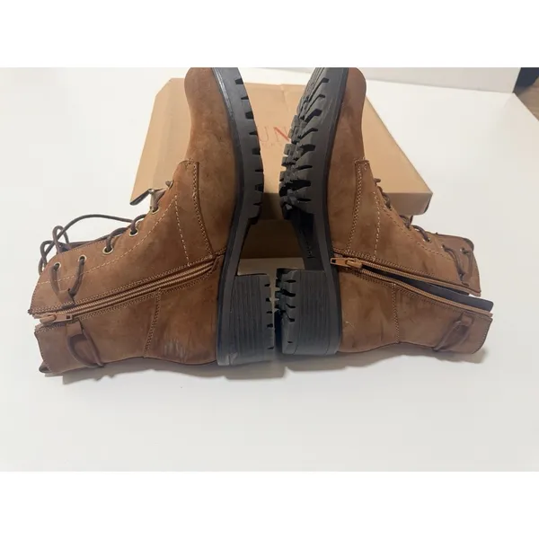 Dunes Combat Boots Womans Size 8.5 USA Suede Brown - Image 6