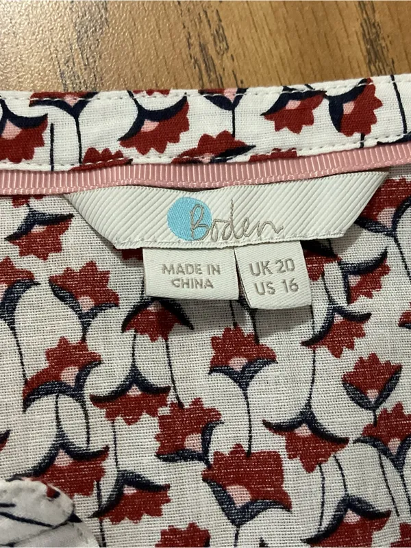 Boden Esme Floral Button Up Blouse Womens Size 16 - Image 6