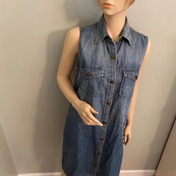 Current‎ Elliott 100% Cotton Jean Tank dress - Image 5