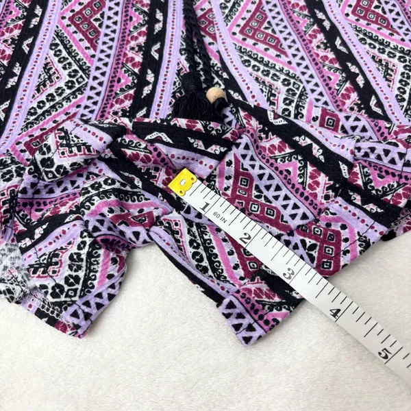 No Boundaries High Waist Patterned Shorts‎ - Pink and Black Ruffle hem Size L - Image 9