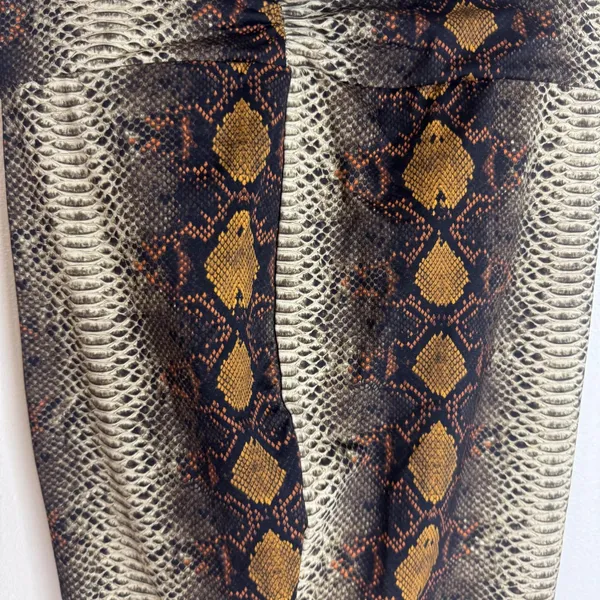 Skims coverup Skirt Womens Small Brown Snake Print Wrap High Waist Midi‎ Stretch - Image 9