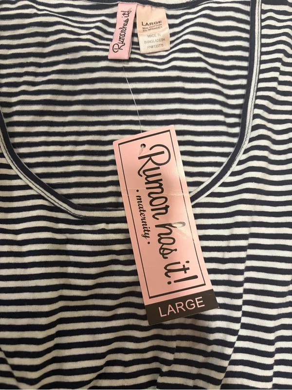 NWT Rumor Has It Striped Sleeveless Maternity Dress - Large - Image 3
