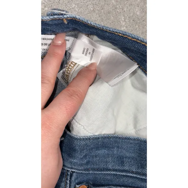 Madewell Blue Jeans Baggy Straight Leg 24 High Rise‎ Denim Pants Cotton Hemp - Image 6