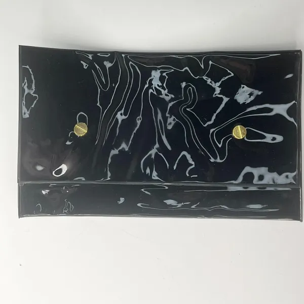 Sephora Transparent Clear MakeUp Toiletry Travel Wet Clutch Bag Black New - Image 2