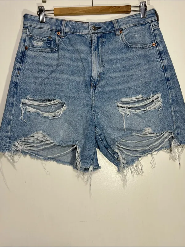 American Eagle Outfitters Light Blue baggy mom short size 12 - Image 2