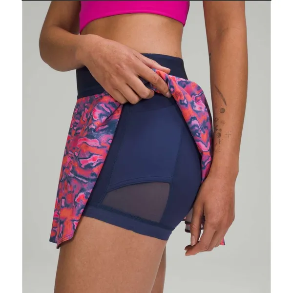 Lululemon‎ Court Rival High Rise Skirt Size 10 Chroma Clash Multi / Mineral Blue - Image 4