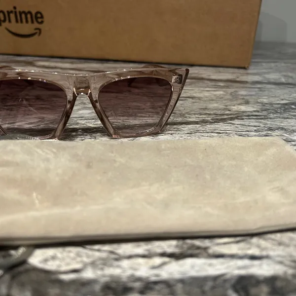 Stylish Transparent Sunglasses Brown - Image 2