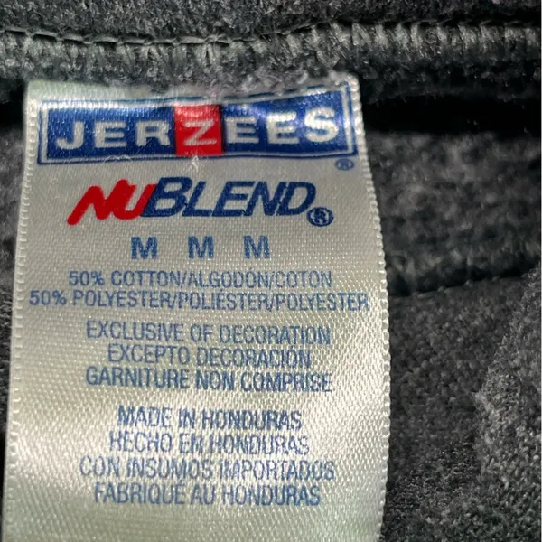 Jerzees Nublend Hoodie Sweatshirt With Pink Deer Head Decal Front/Back M Gray - Image 4