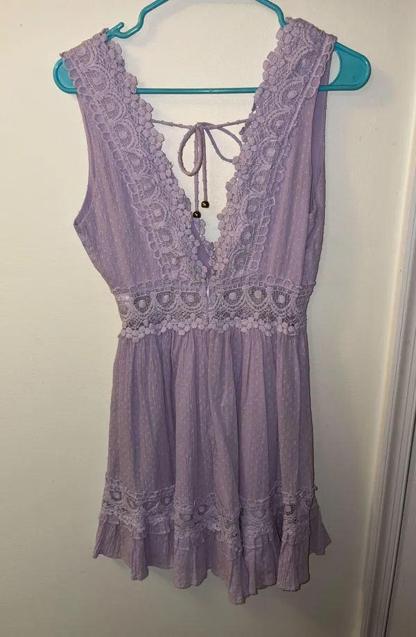 Angel Biba Purple Mini Dress - Image 2