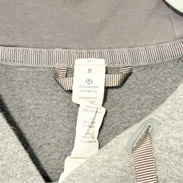 Lululemon Wind Down Pullover Heathered Medium Grey / Slate Size 8 Sweatshirt - Image 3