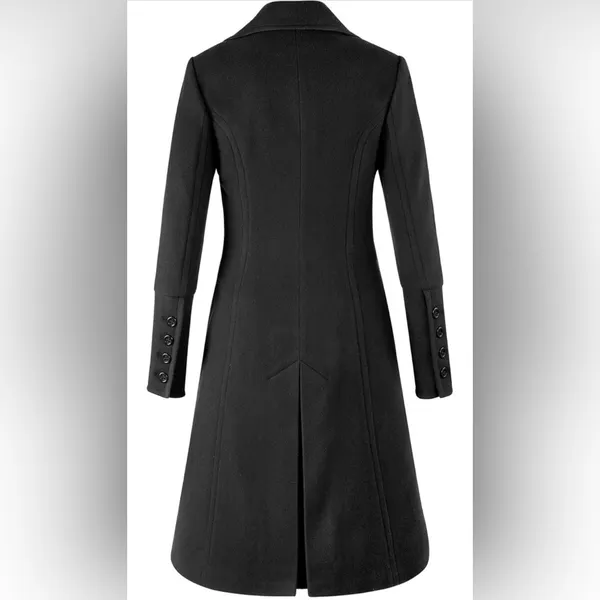 André Badi Wool Black Coat sz XXS - Image 2