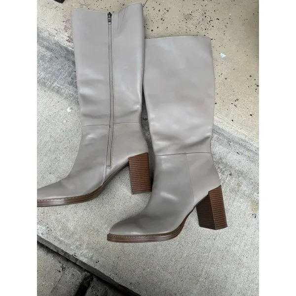 Marc Fisher Women's Gabey Wide Calf Almond Toe Block Heel Dress Boots - US 10M - Image 2