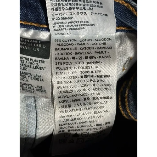 Levi 514 Women‎ Jeans Med Wash Mid Rise Slim Straight Size 30x32 Logo Pockets - Image 5