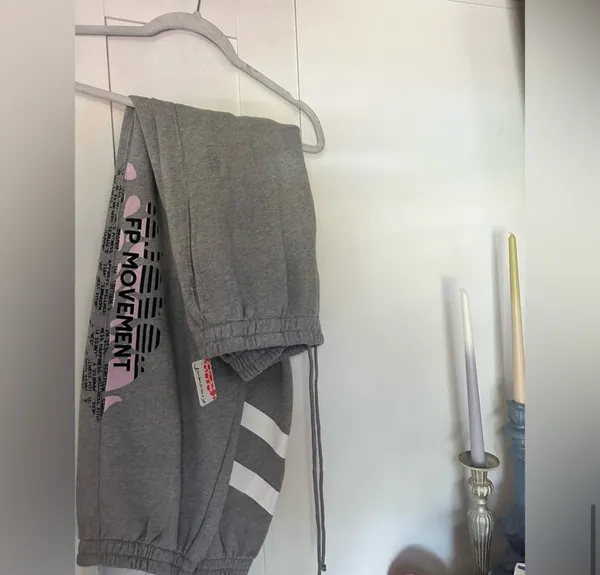 NWT Free People Movement All Star Logo Pants In Heather Gray White Combo $98 MSRP No refunds or cancellation’s - Image 7