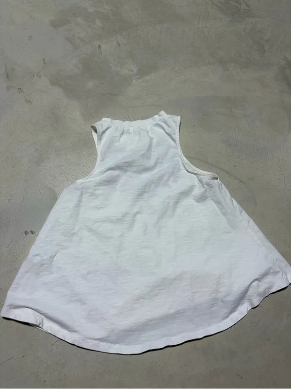 THML White Floral Embroidered Tank top XS - Image 6