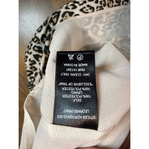 ASTR NWT The Label Leopard Print Lace Trim Midi Slip Dress Satin Size Medium - Image 8