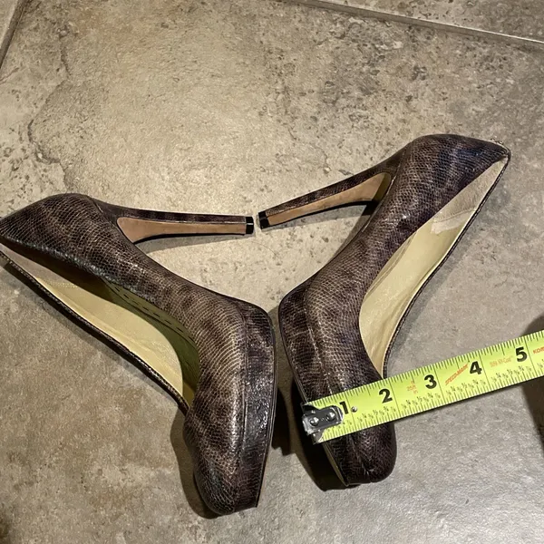 Coach Brown Snakeskin High Heel Stiletto Shoes Womens Size 7B - Image 11