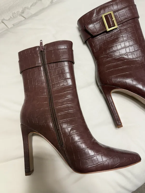 Maroon Booties Red Size 8 - Image 3
